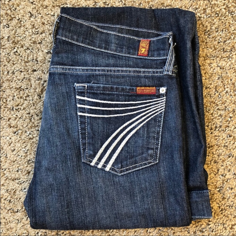 7 FAMK Dojo Jeans/ Dark Wash/ Wide leg/ Size 30